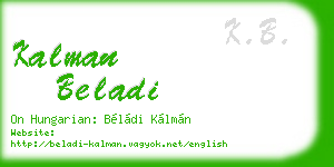 kalman beladi business card